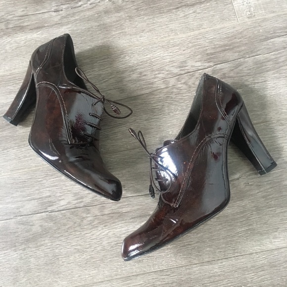 patent leather oxford heels